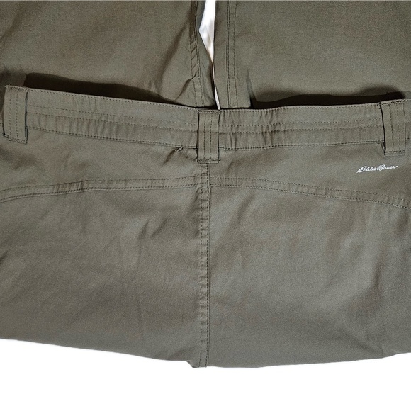 Eddie Bauer Outdoor Pants Womens 10 Olive Green Hiking Comfy Gorpcore Activewear - Picture 8 of 9